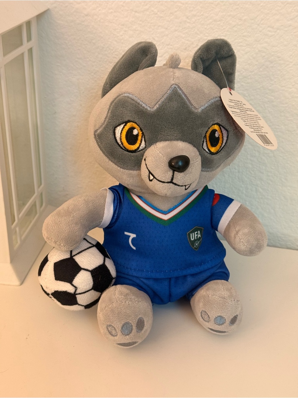 NWT Uzbekistan Football Mascot "Bek" Plush 20cm Soccer Wolf UFA⁠